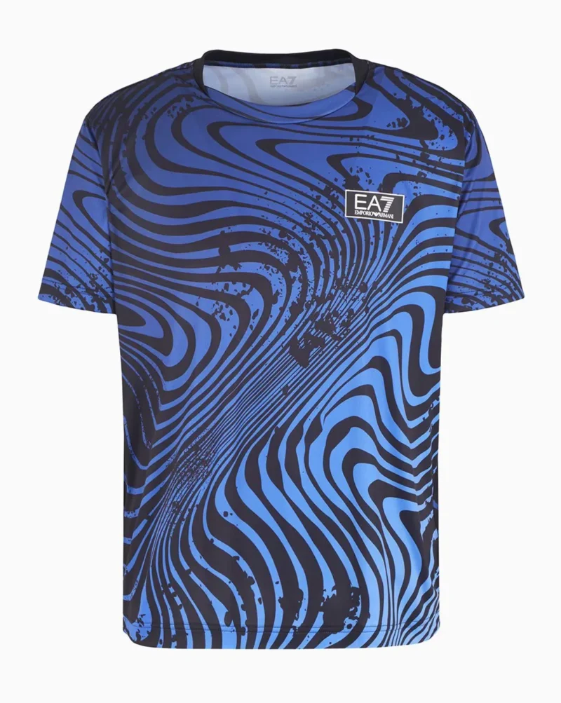 Pattern with Front Logo Patch T-Shirt - Image 5