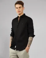 Men Slim Fit Spread-Collar Shirt