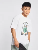 Graphic Printed Drop Shoulder Sleeves Cotton Oversized T-Shirt