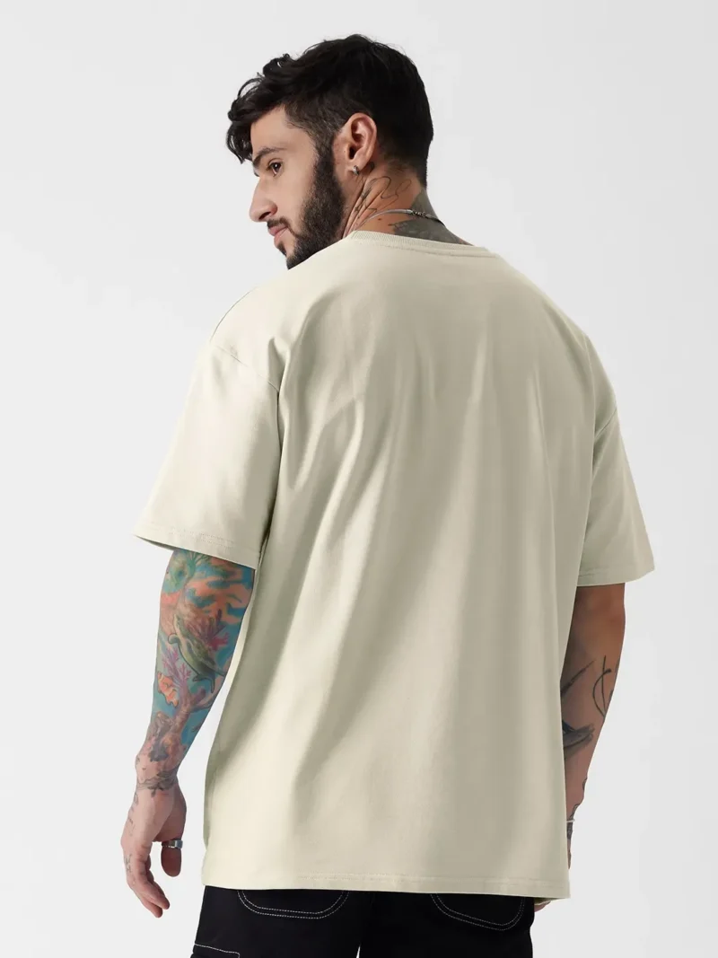 Men Oversized Fit Round-Neck T-Shirt - Image 3